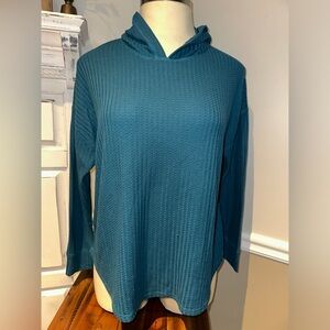 Chaser Teal Hooded Top